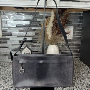 Elegant Black Leather Shoulder Bag